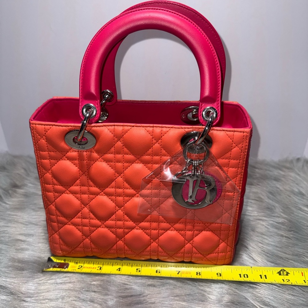 Lady Dior Medium Bicolor Cannage~with COA - Picture 9 of 10